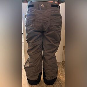 Mountain Hardwear Men's Black and Gray Snow Pants